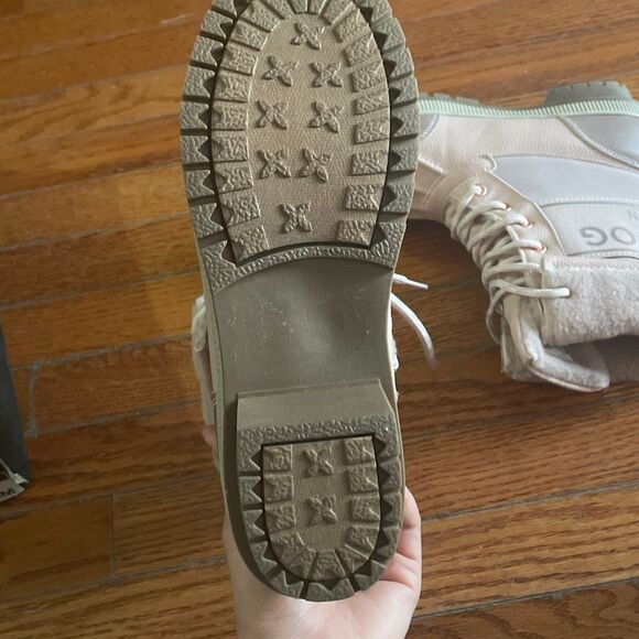 London fog collection blush pink water resistant mely duck boot faux fur size 8M - Picture 7 of 12